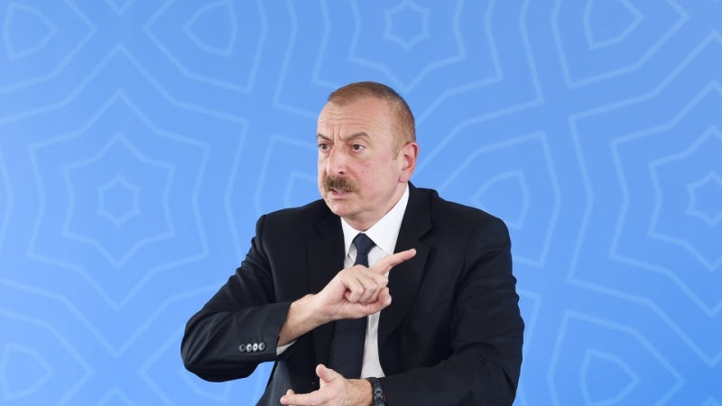 İlham Əliyev yenə də Zəngəzur koridorundan danışdı