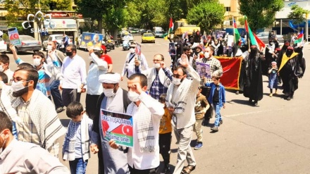 Azərbaycanlı tələbələrin Fələstinə dəstək yürüşü + FOTO