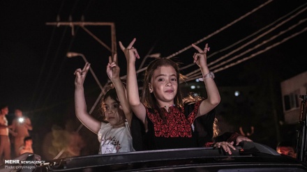 غزہ؛ کھنڈرات کے درمیان فاتح مظلوموں کا جشن۔ ویڈیو+ تصاویر