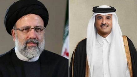 قطر کے امیر کی ایران کے نو منتخب صدر سے  ٹیلی فونی گفتگو 