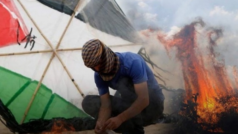 Palestinezët dërgojnë balona me zjarr drejt kolonive sioniste