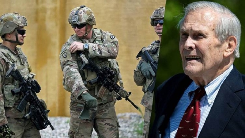 Donald Rumsfeld endazyarê şerê Efxanistan û Iraqê koça dawî kir 