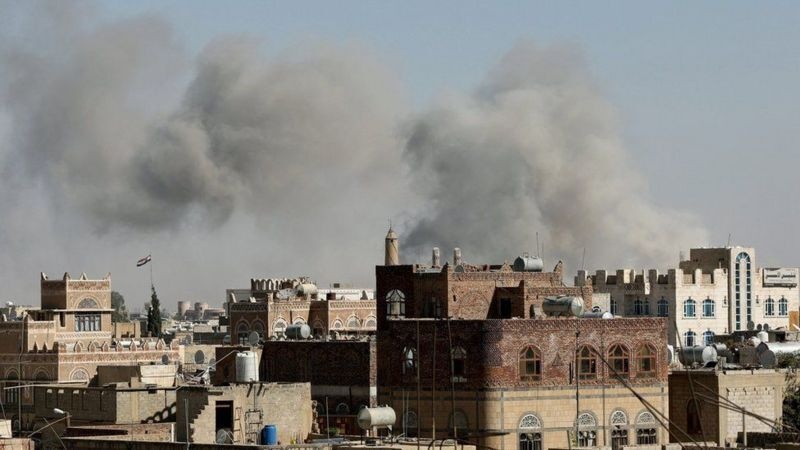 یمن کے مختلف رہائشی علاقوں پر سعودی اتحاد کی بمباری