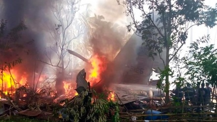 فلپائن میں فوجی طیارہ گر کر تباہ 17 ہلاک