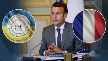 Macron bi şandeke Kurdên Sûriyê re civiya 