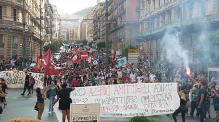 جی۲۰ اجلاس کے خلاف اٹلی میں مظاہرہ 