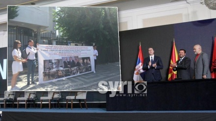 ‘Edi Esat Rama’/ Protesta përpara ambasadës shqiptare në Prishtinë