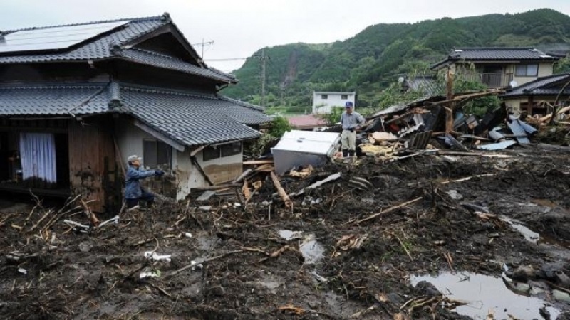 Li Japonyayê ji ber barîna tund a baranê 3 kes mirin