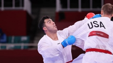 سەرکەوتنی کاراتەکای ئێرانی لەبەرامبەر خەنیمی ئەمریکی لە پێشبڕکێکانی ئۆلەمپیکی تۆکیۆ