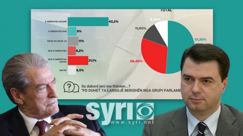 Sondazhi/ 71% e demokratëve kundër Bashës dhe pro Berishës