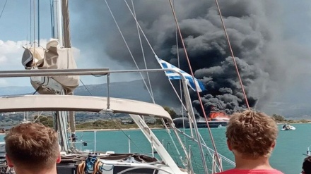 Zjarr në një jaht në Lefkada