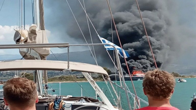 Zjarr në një jaht në Lefkada