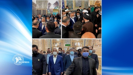 عراقی وزیر اعظم، امام رضا علیہ السلام کے روضے پر+ ویڈیو