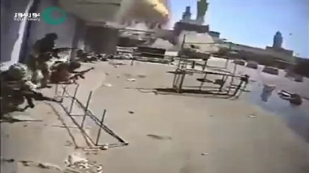 حرم سامرا پر امریکی دہشتگردوں کی یلغار کی المناک ویڈیو