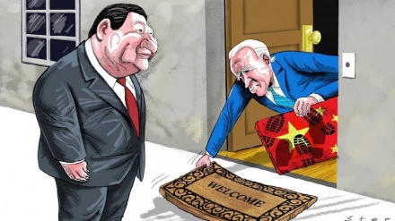 چین کی طاقت کے آگے امریکا پست+ کارٹون