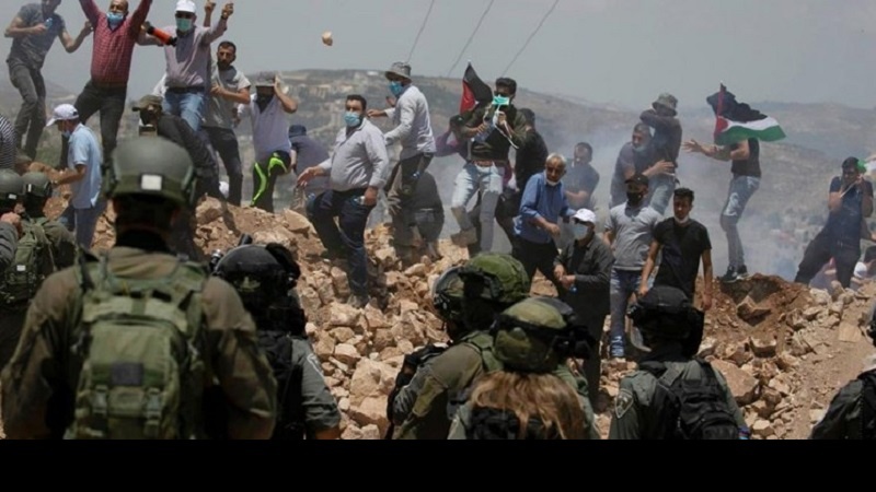 صیہونیوں کے حملے میں 45 فلسطینی زخمی