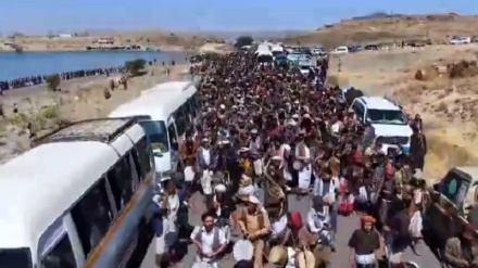 یمن؛ صوبۂ مآرب کے قبائلی عمائدین کی صنعا آمد پر شاندار استقبال۔ ویڈیو