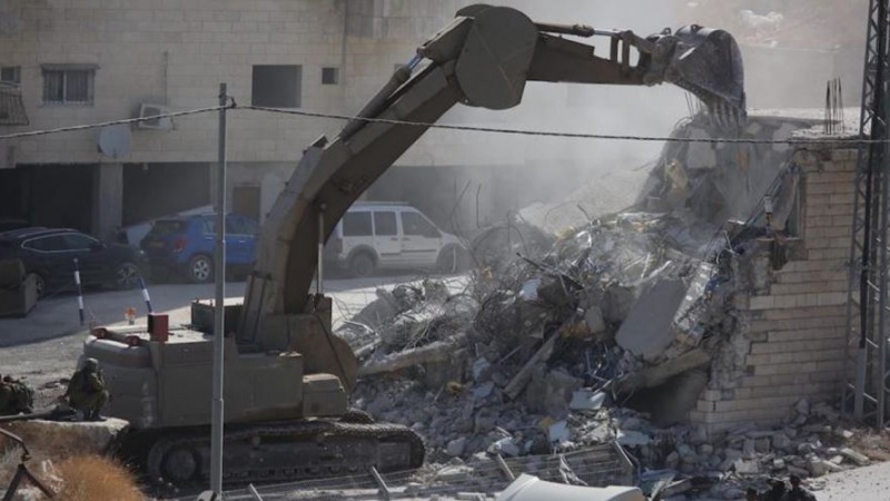 اسرائیل کی دشمنی، شیخ الجراج میں فلسطینی عمارت منہدم