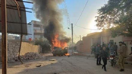 Balafirên Tirkiyê otomobîlek di nav Qamişloyê li bakurê rojhilatê Sûriyê de bordûman kir