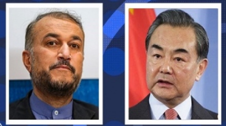 ایران اور چین کے وزرائے خارجہ کی آن لائن ملاقات