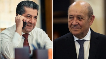 Mesrûr Barzanî û Jean-Yves Le Drian bi telefonê ser 'krîza koçberan' gotûbêj kirin 