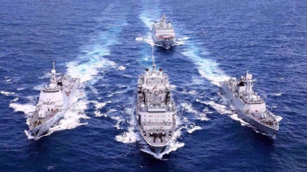 کھلے سمندروں میں ایران چین روس کی مشترکہ بحری مشقیں شروع