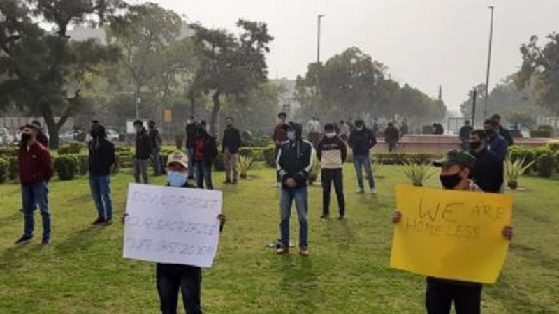 اعتراض افسران بورسیه افغانستان در هند
