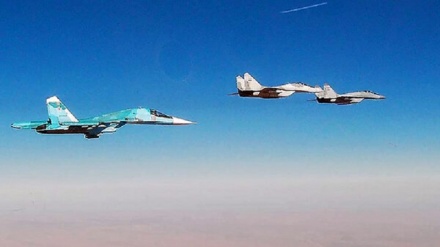 روسی اور شامی جنگی طیاروں کی مقبوضہ جولان کے قریب پرواز۔ ویڈیو