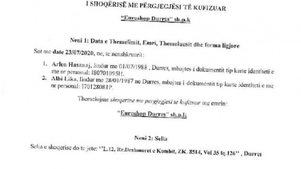 Eksplozivi në shtëpinë e Dukës në Durrës, shoqërohet pronari i biznesit blegtoral, klient i kompanisë së kreut të FSHF! Dyshohet për konflikte, ka dyqanin 500 metra larg shtëpisë ku vuri lëndën plasëse
