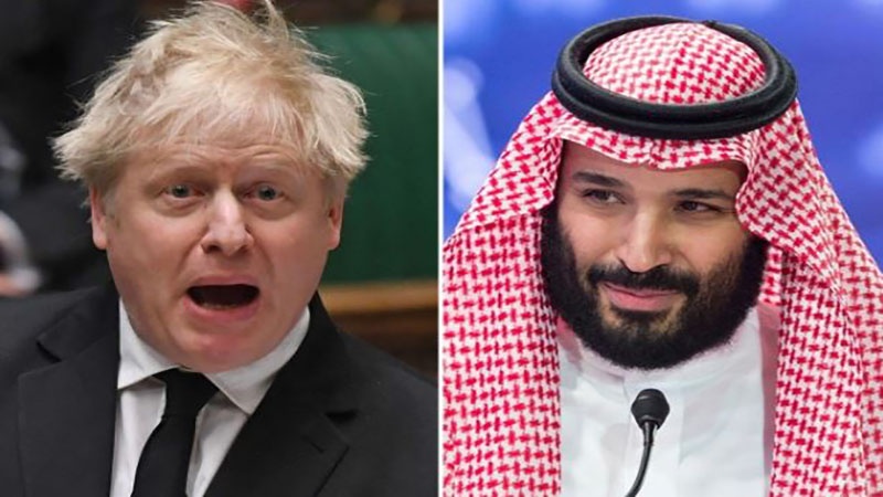 سعودی ولیعہد اور برطانوی وزیر اعظم کی ٹیلیفونی گفتگو، ایران و یمن سمیت متعدد موضوعات پر ہوا تبادلہ خیال
