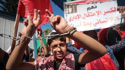 غزہ کے عوام کا فلسطینی قیدیوں کے ساتھ اظہار یکجہتی 