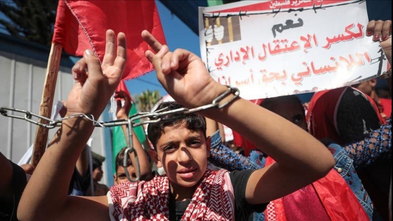 غزہ کے عوام کا فلسطینی قیدیوں کے ساتھ اظہار یکجہتی 