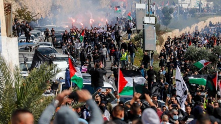 فلسطین میں یوم الارض کی مناسبت سے احتجاجی مظاہرے