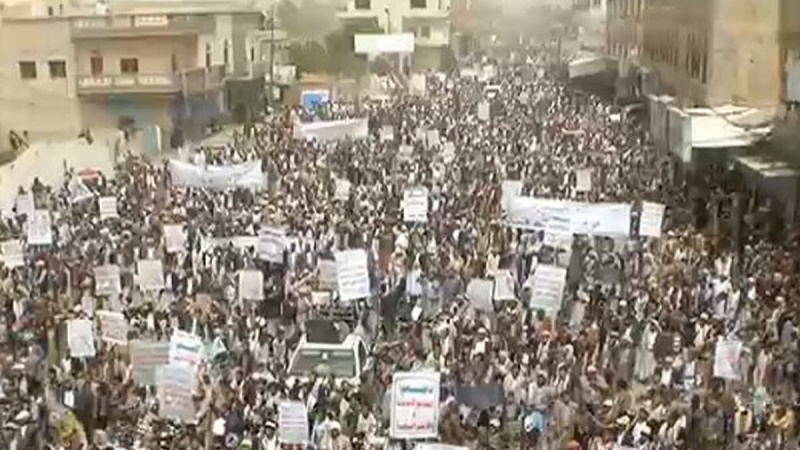 یمن پر سعودی اتحاد کی جارحیت کے 7 سال پورے، پورے یمن میں مظاہرے +ویڈیو