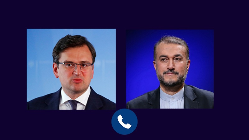 ایران و یوکرین کے وزرائے خارجہ کی گفتگو، بحران کے سیاسی راہ حل پر زور