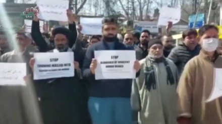 سانحہ پیشاور کے خلاف وادی کشمیر میں احتجاجی مظابره