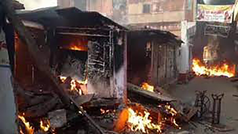 راجستھان میں مسلمانوں کے گھروں پر انتہاپسند ہندؤں کے حملے، دکانیں نذرآتش 