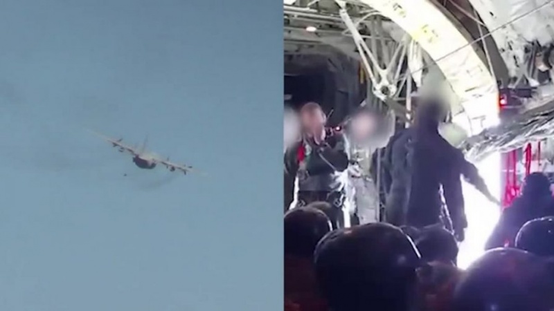 Parashutisti grek mbetet i varur për disa minuta në avion