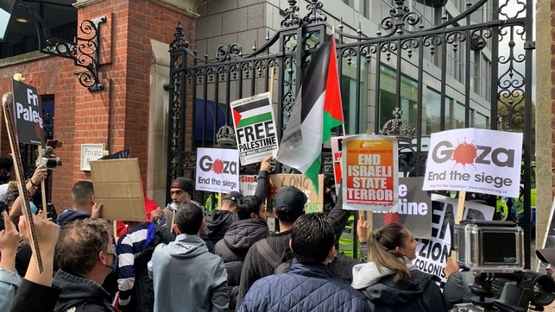 U Britaniji održan protest protiv racija izraelskih snaga u džamiji al-Aksa