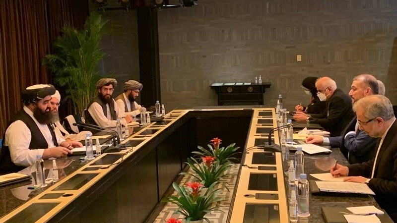 ایران کے وزیر خارجہ سے چین اور افغانستان کے وزراء خارجہ کی ملاقات 