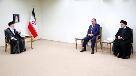 تاجیکستان کے صدر کی رہبر انقلاب اسلامی سے ملاقات