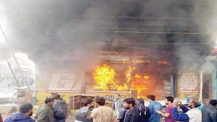  کوئٹہ میں بھیانک آتشزدگی سے کم سے کم سودکانیں جل کر راکھ