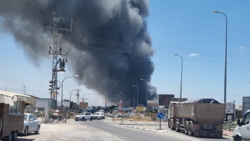 صیہونی حکومت کی فوڈ فیکٹری میں آگ لگ گئی 