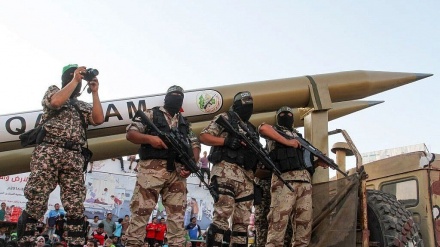 صیہونی انتہا پسندوں کے فلیگ مارچ کے موقع پر حماس کا میزائل تجربہ