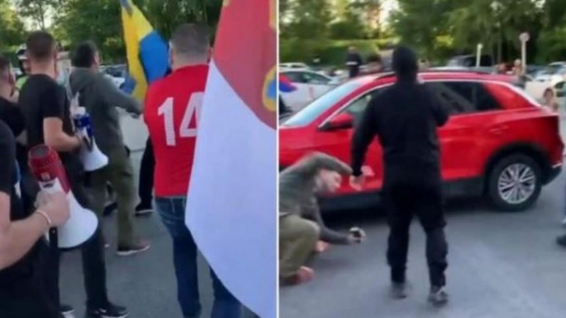 Kosova është Serbi', huliganët serbë rrihen nga tifozët suedezë
