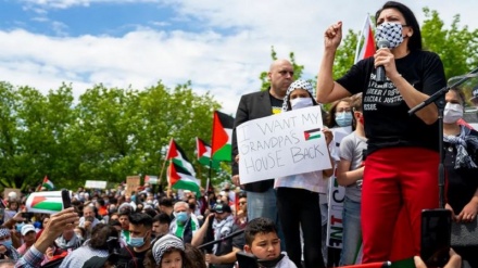 امریکی صدر کے دورے کے خلاف فلسطین میں مظاہرے