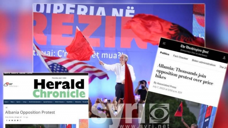 Mediat ndërkombëtare jehonë protestës madhështore në Tiranë