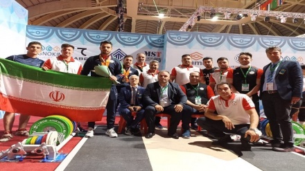  ایرانی ویٹ لفٹنگ ٹیم کی ایشیائی مقابلوں میں دوسری پوزیشن 