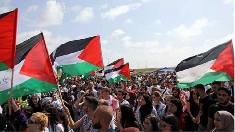 بائیڈن کے دورۂ مقبوضہ فلسطین کے خلاف مظاہرے 