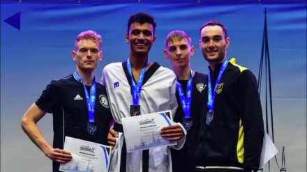 مدال طلای اروپا بر گردن تکواندوکار افغانستانی